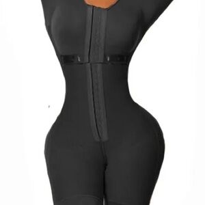 Black Body Shaper with Zipper butt lifting